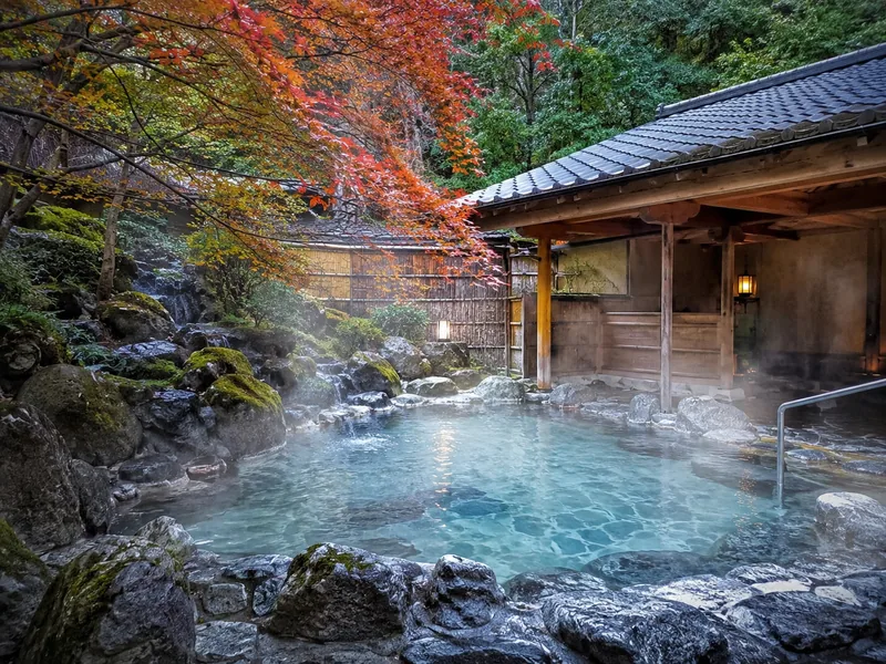 An onsen bath in Hakone